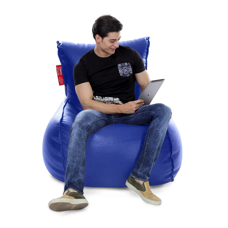Style Homez Mambo XXL Bean Bag Blue Color Filled with Beans