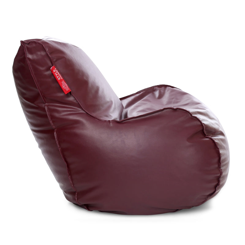 Style Homez Mambo XXL Bean Bag Maroon Color Filled with Beans