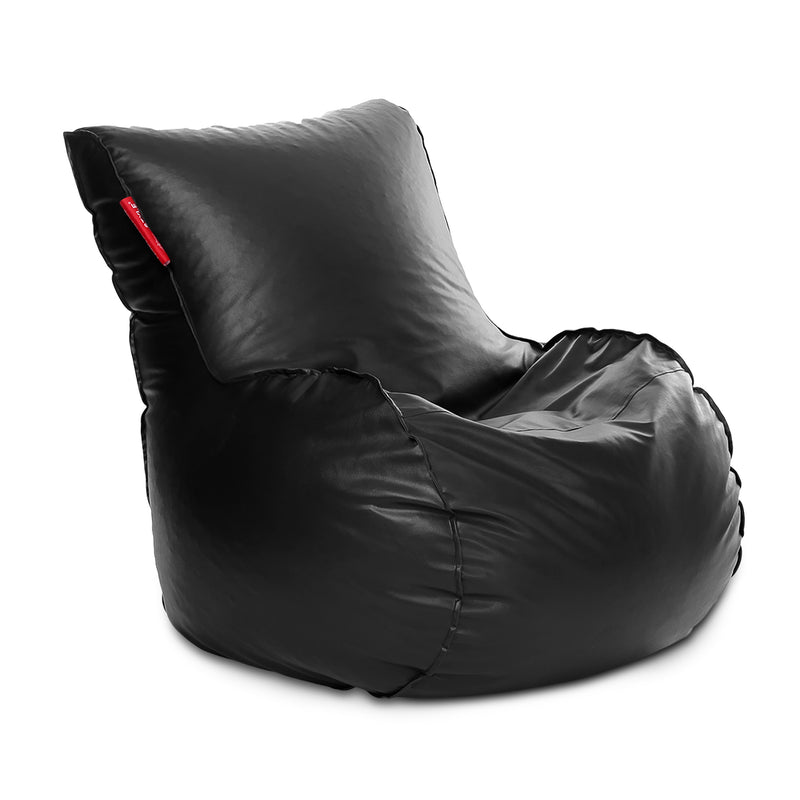 Style Homez Mambo Lounger XXXL Bean Bag Black Color Filled with Beans