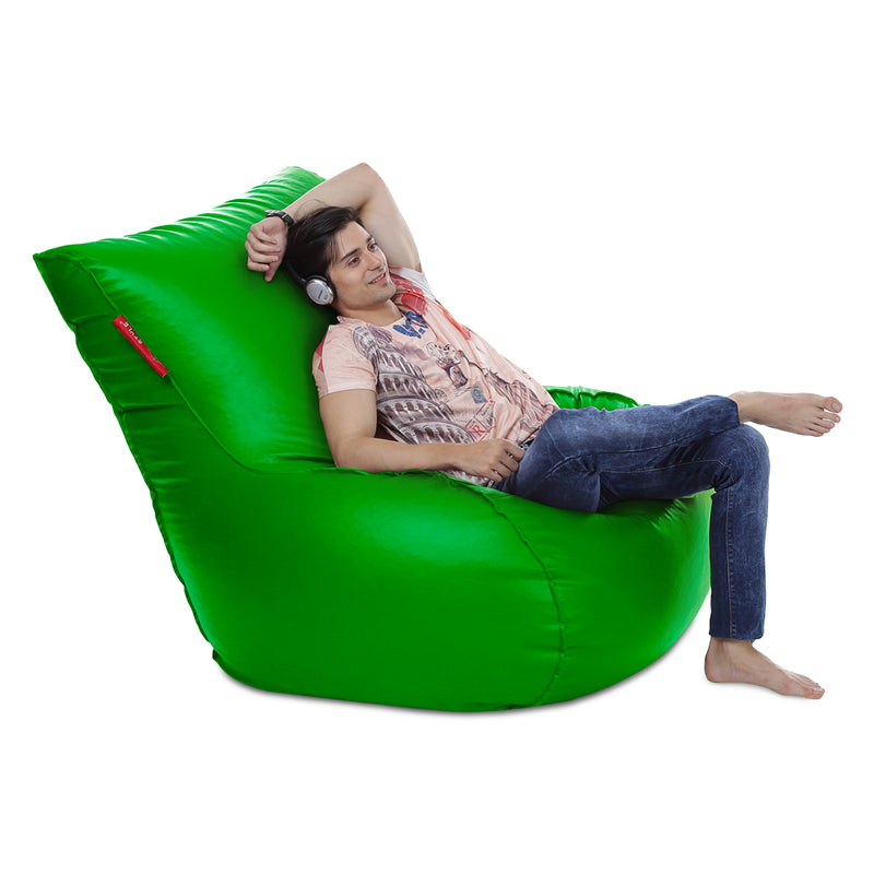 Style Homez Mambo Lounger XXXL Bean Bag Green Color Filled with Beans