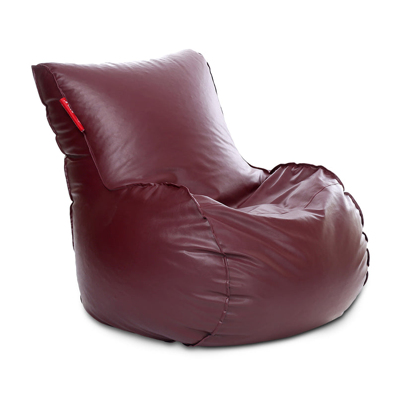 Style Homez Mambo Lounger XXXL Bean Bag Maroon Color Filled with Beans