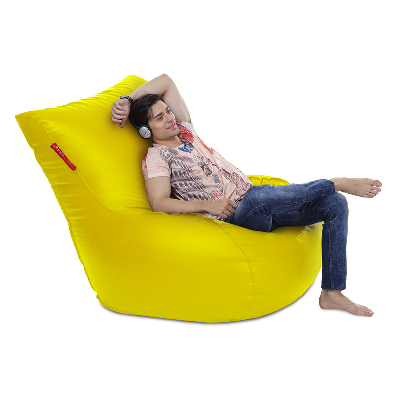 Style Homez Mambo Lounger XXXL Bean Bag Yellow Color Cover Only