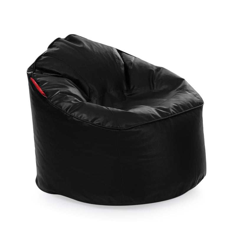 Style Homez Premium Leatherette Mooda Rocker Lounger Bean Bag XXL Size Black Color Cover Only