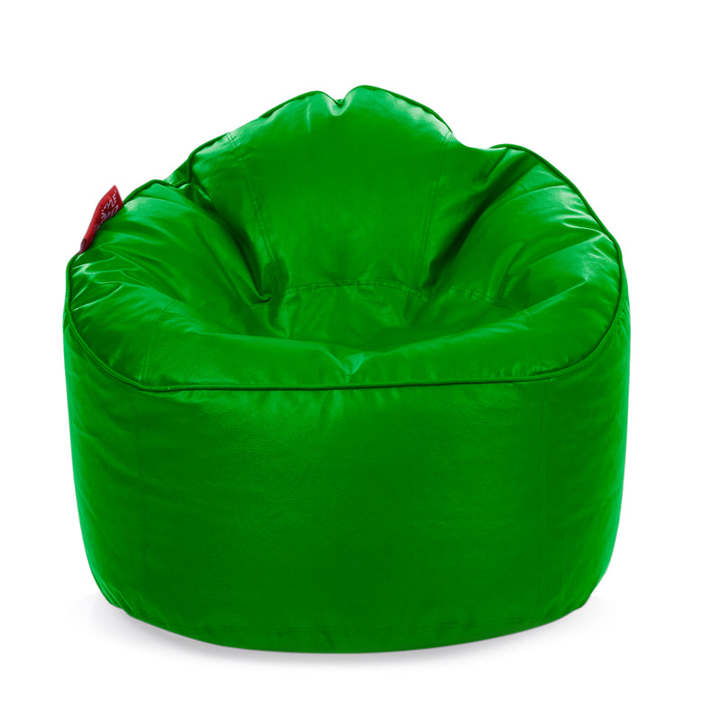 Style Homez Premium Leatherette Mooda Rocker Lounger Bean Bag XXL Size Green Color Filled With Beans