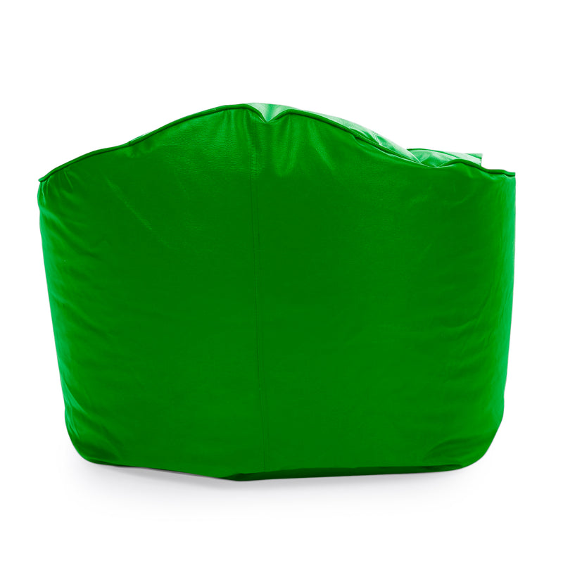 Style Homez Premium Leatherette Mooda Rocker Lounger Bean Bag XXL Size Green Color Filled With Beans