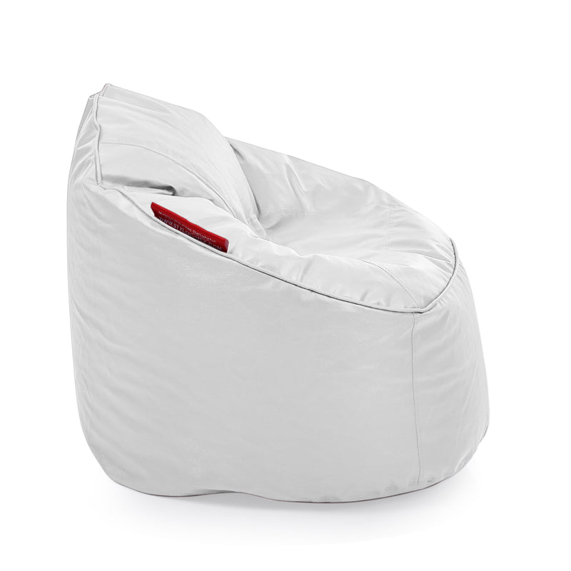 Style Homez Premium Leatherette Mooda Rocker Lounger Bean Bag XXL Size Elegant White Color Cover Only