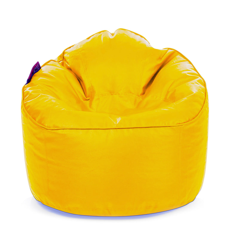 Style Homez Premium Leatherette Mooda Rocker Lounger Bean Bag XXL Size Yellow Color Filled With Beans