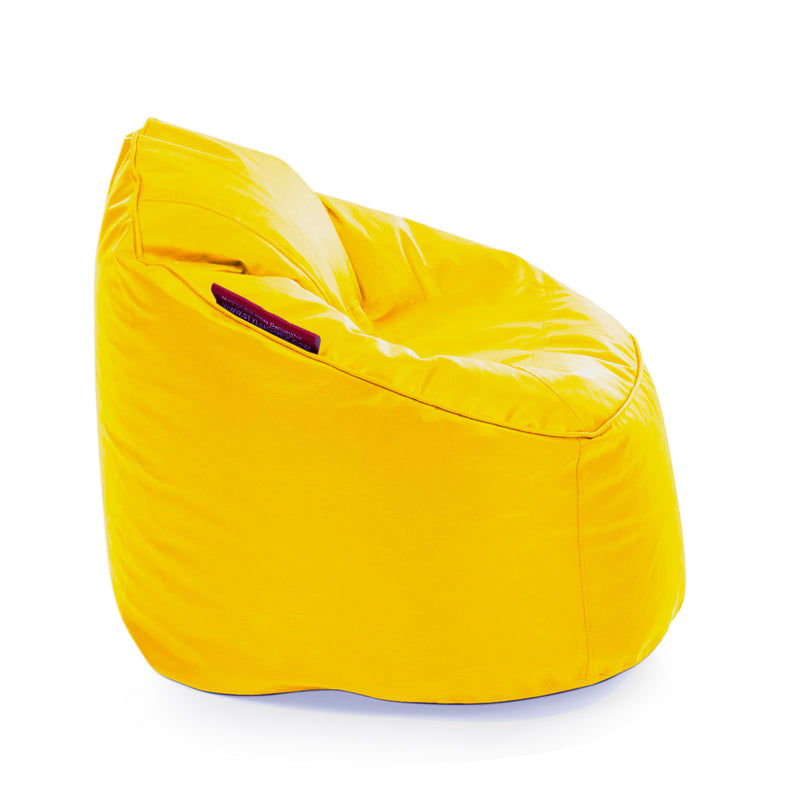 Style Homez Premium Leatherette Mooda Rocker Lounger Bean Bag XXL Size Yellow Color Cover Only