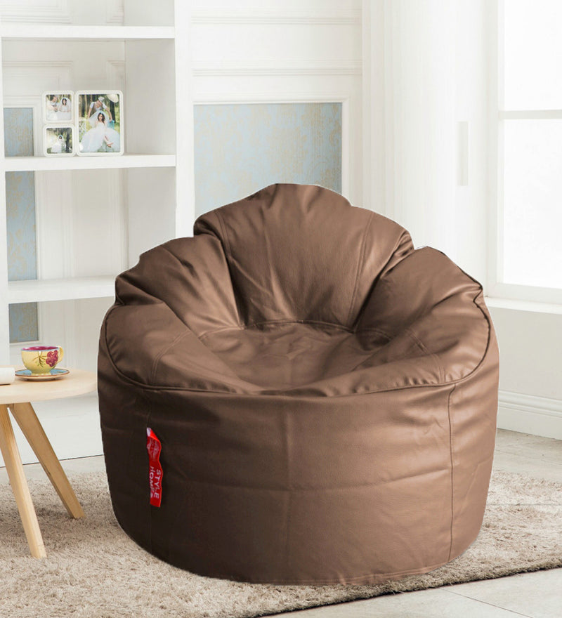 Style Homez Mooda Rocker Lounger Bean Bag XXXL Size Chocolate Brown Color Filled with Beans Fillers