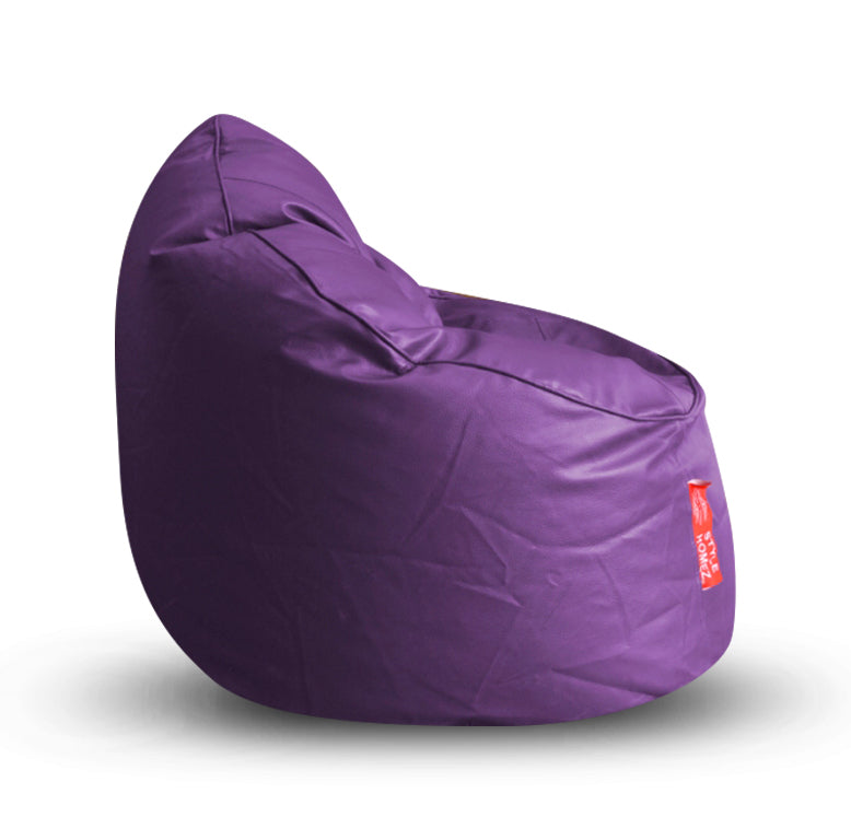 Style Homez Premium Leatherette Mooda Rocker Lounger Bean Bag XXXL Size Purple Color Cover Only