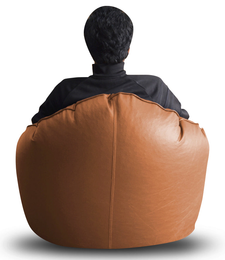 Style Homez Premium Leatherette Mooda Rocker Lounger Bean Bag XXXL Size Tan Color Cover Only