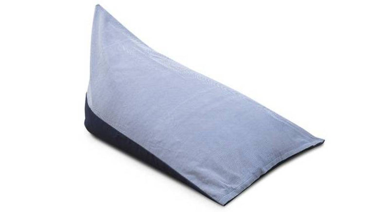 Style Homez PREMIO, Pyramid 100% Cotton Canvas Printed Bean Bag Cover, XXL Size Blue Stripes with Blue Denim Color