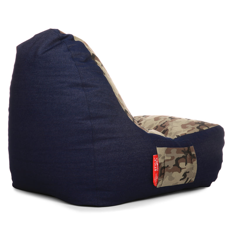 Style Homez Urban Design Denim Canvas Camouflage Printed Chair Bean Bag XXL Size Cover Only