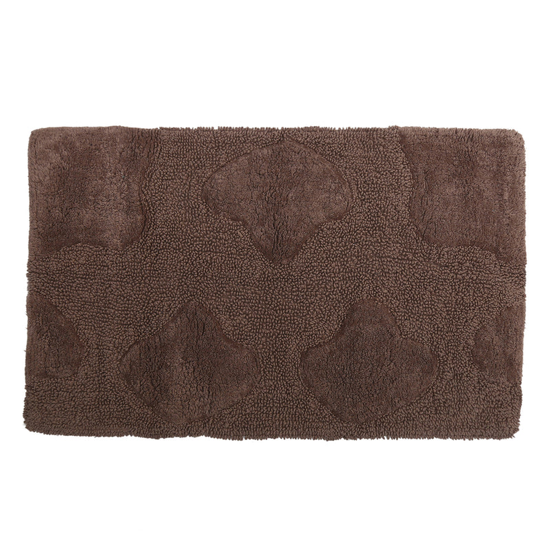 Style Homez Luxurious Hand Tufted  Medium Size Soft Feel Cotton Bath Mat, Dim Grey Color