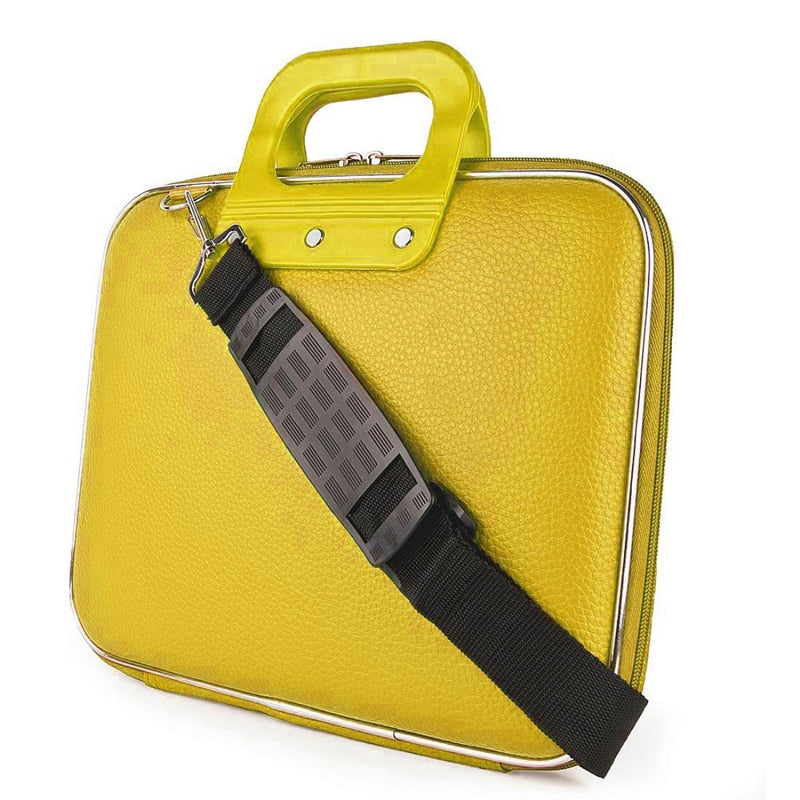 Style Homez VEVYY, Stylish Unisex Hard Shell Briefcase Laptop Bag with Strap for 14" Laptop, Bee Yellow Color