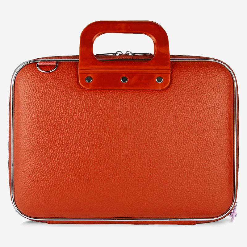 Style Homez VEVYY, Stylish Unisex Hard Shell Briefcase Laptop Bag with Strap for 14" Laptop, YAM Orange Color