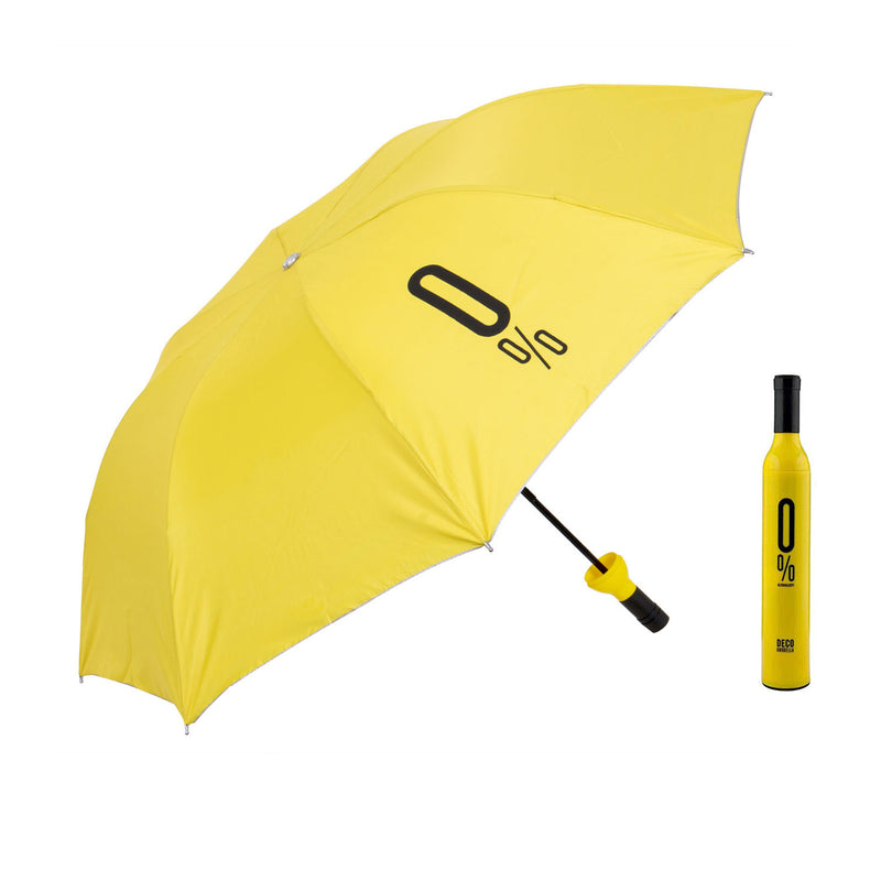 Style Homez 3 Fold Stylish Bottle Umbrella, Yellow Black Color 110 cm