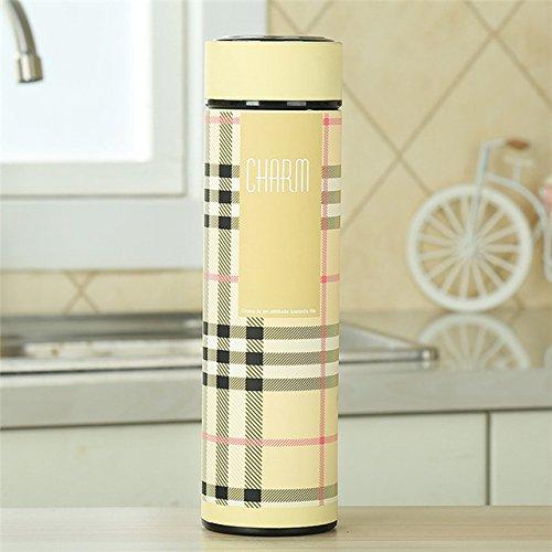 Style Homez Double Wall Vacuum Insulated Stainless Steel Flask BPA Free Thermos Travel Water Bottle Sipper 480 ml - Hot and Cold 12 Hours Cream Color (CHARM)