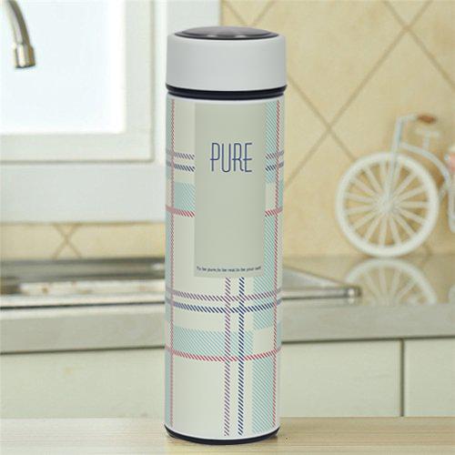 Style Homez Double Wall Vacuum Insulated Stainless Steel Flask BPA Free Thermos Travel Water Bottle Sipper 480 ml - Hot and Cold 12 Hours White Color (PURE)