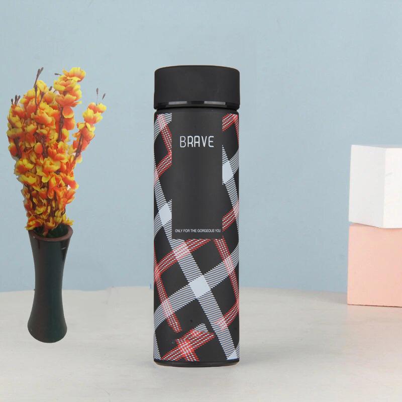 Style Homez Double Wall Vacuum Insulated Stainless Steel Flask BPA Free Thermos Travel Water Bottle Sipper 480 ml - Hot and Cold 12 Hours Black Color (BRAVE)