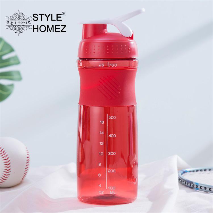 Style Homez RHYNO Gym Sipper Protein Shaker Water Bottle BPA Free Red Color 760 ml