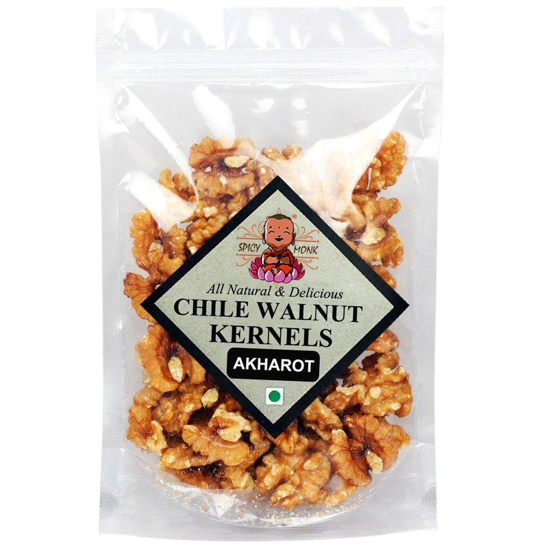Spicy Monk Chile A-Grade Premium Walnuts Kernels 0.25 kg (250 gms), Grade-A Akhrot Giri Rich in Omega-4