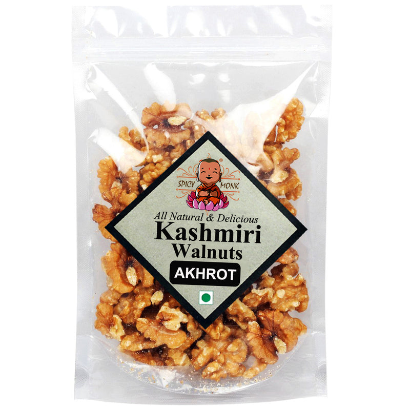 Spicy Monk Kashmiri Walnuts Kernels 0.2 kg (200 gms) Grade-A Akhrot Giri Rich in Omega-3