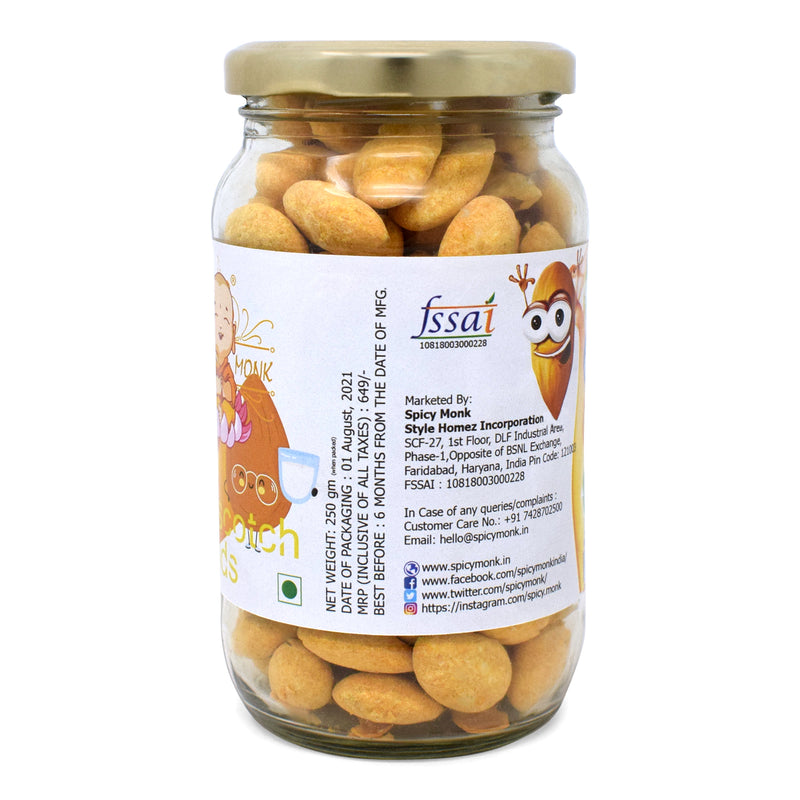 Spicy Monk Dipped Almonds-Badam Butterscotch Almonds 0.25 Kg's (250 gms)