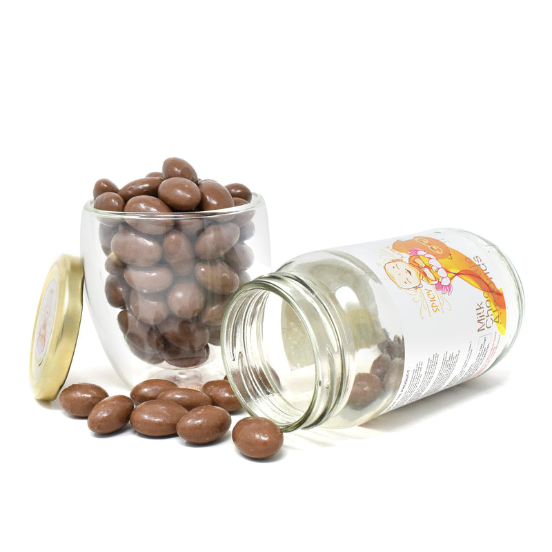 Spicy Monk Dark Chocolate Coated California Almonds, 250 grams