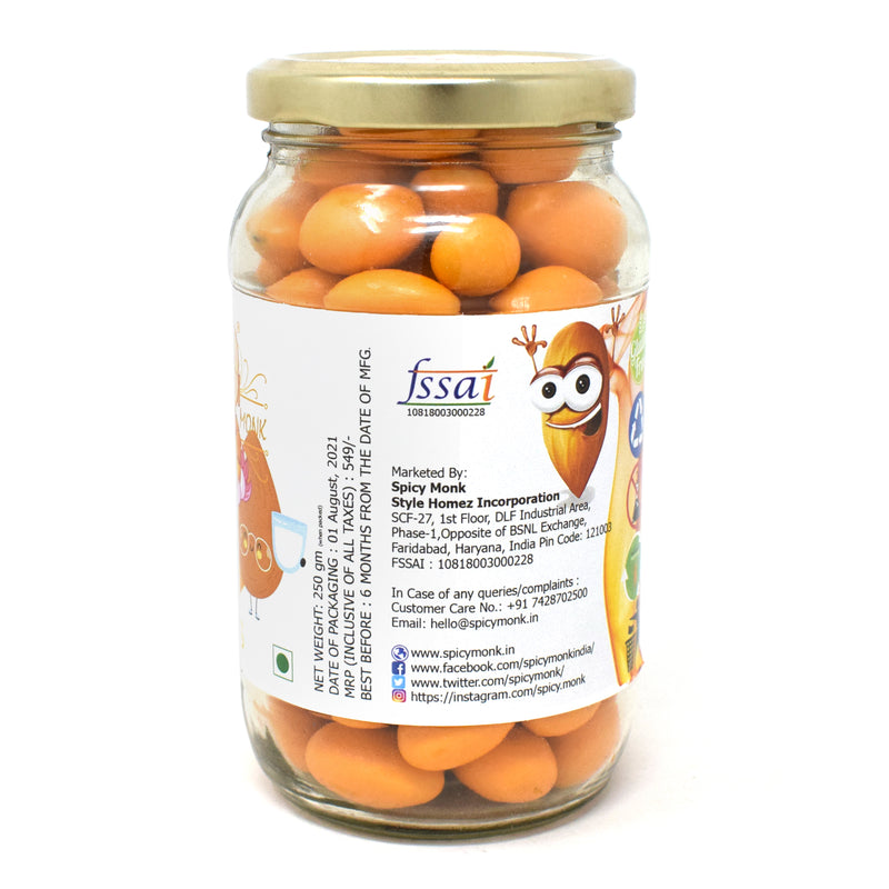 Spicy Monk Dipped Almonds-Badam Orange Almonds 0.25 Kg's (250 gms)
