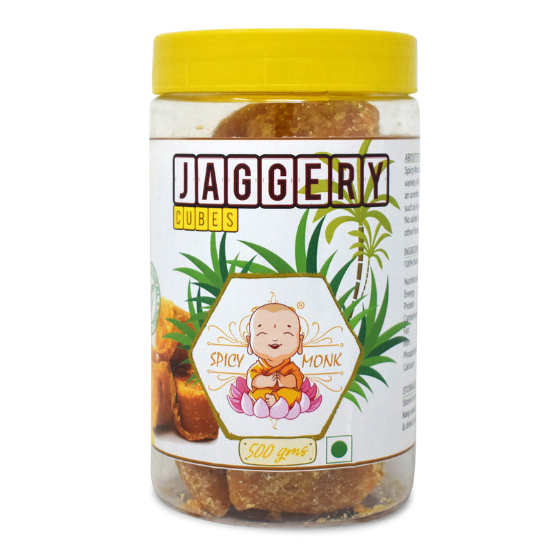Spicy Monk 100% Natural & Pure Jaggery Cubes | Gur 500 gm pack