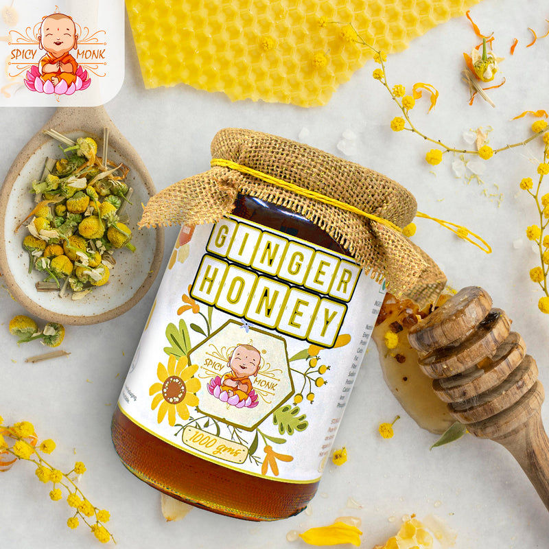 Spicy Monk 100% Pure & Natural Ginger Honey 1000 gm