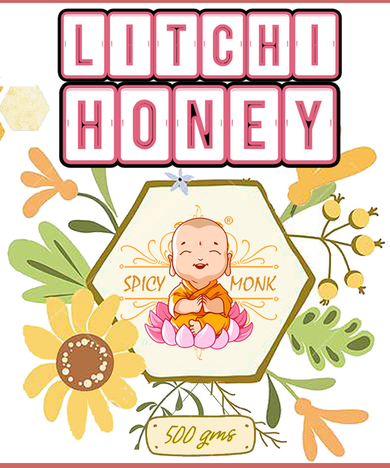 Spicy Monk 100% Pure & Natural Litchi Honey 500 gm