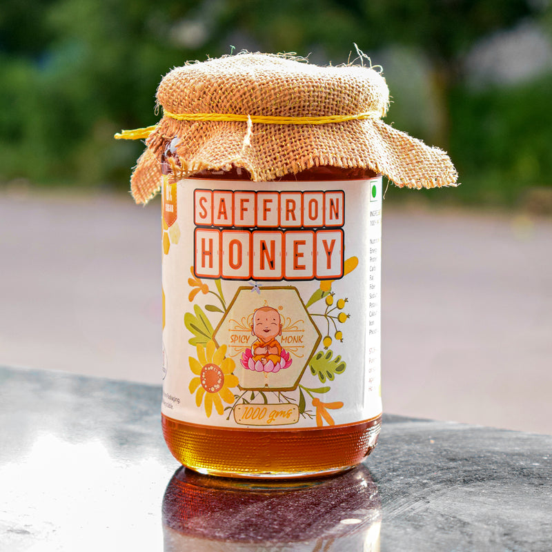 Spicy Monk 100% Pure & Natural Saffron  Honey 1000 gm