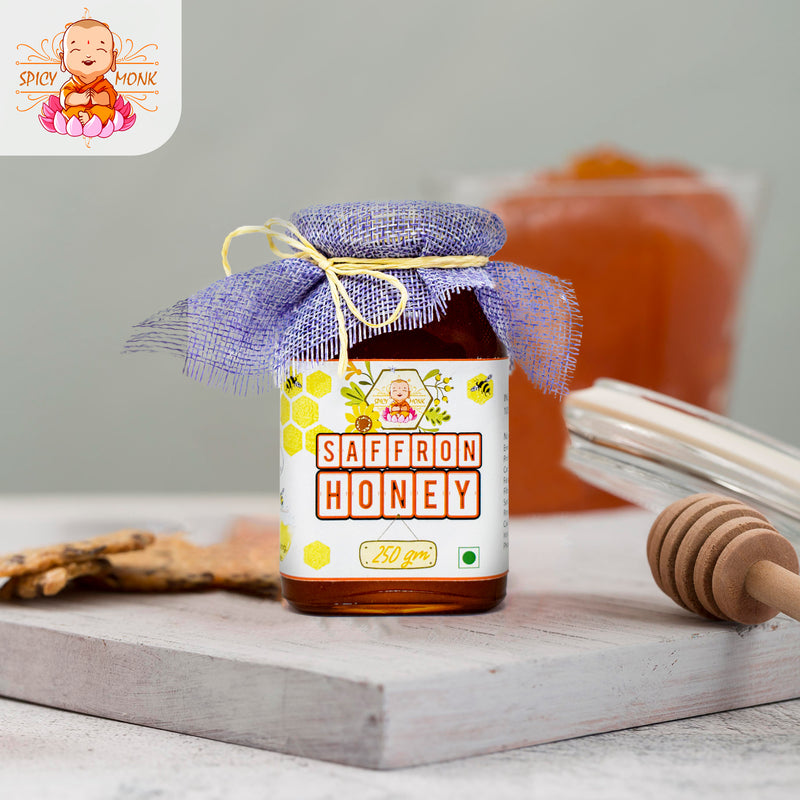 Spicy Monk 100% Pure & Natural Saffron Honey 250 gm