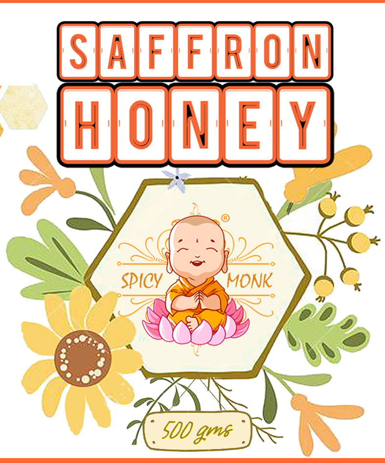 Spicy Monk 100% Pure & Natural Saffron  Honey 500 gm