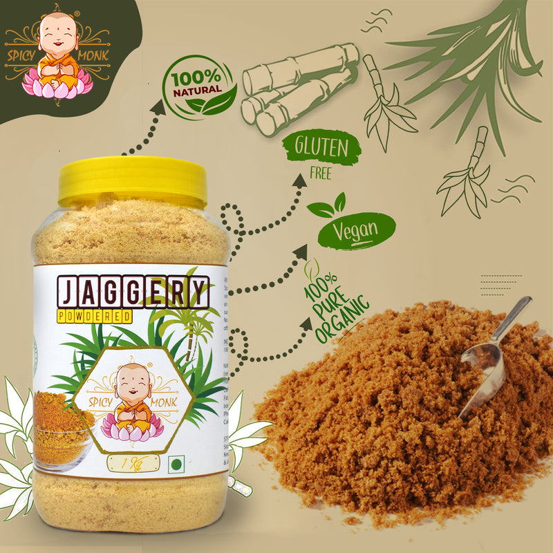 Spicy Monk 100% Natural & Pure Jaggery powder | Gur powder 1000 gm pack