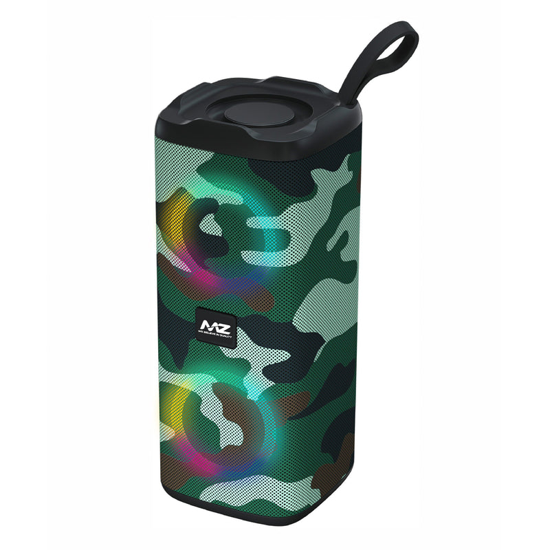 TXOR REVOLVE, 10W IPX5 Bluetooth Speaker with TWS, Dynamic Powerful Bass and 1200 mAh Battery, USB and Memory Card Slot, Camouflage Green Color