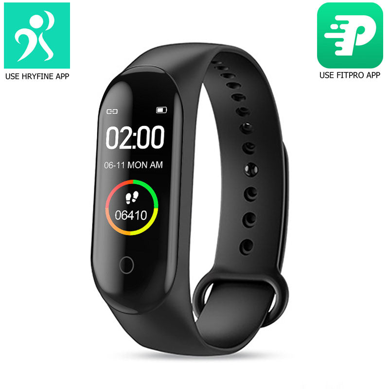 TXOR STREAK, M4 Smart Watch Fitness Band with Touch Control For ANDROID and IOS, Black Color