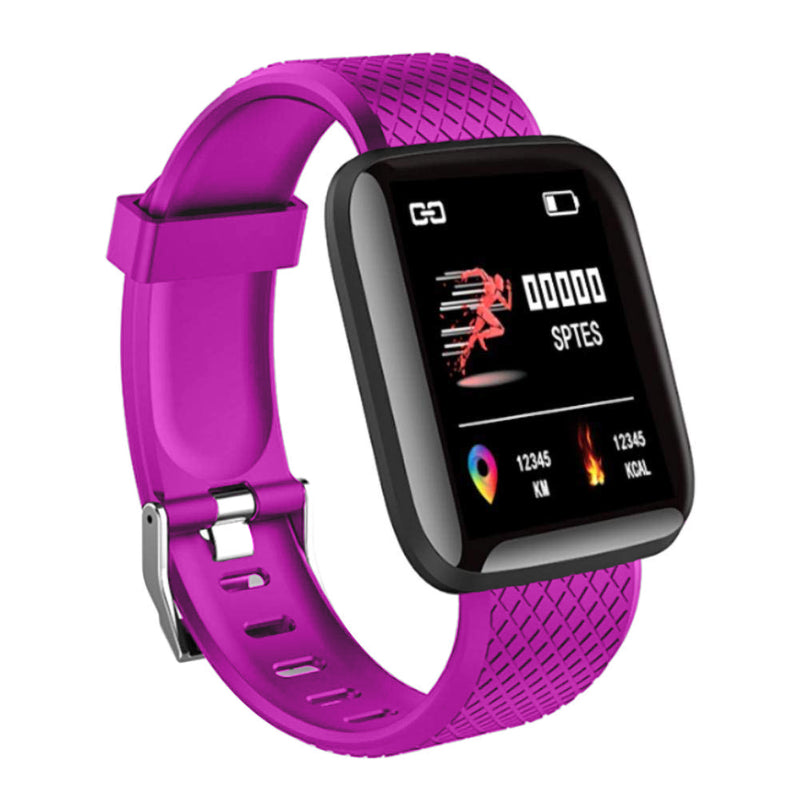 TXOR STORM M5 Smart Watch Fitness Band 35 mm Black Color Touch Screen for ANDROID and IOS, Purple Strap