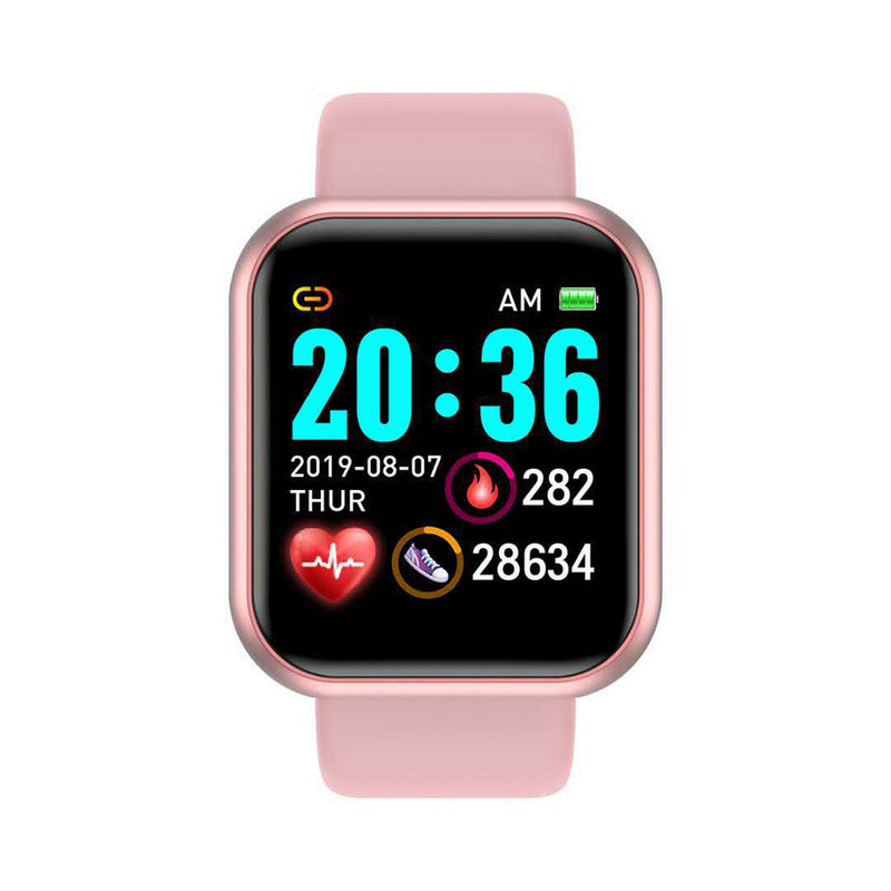 TXOR NEXUS, Smart Watch Fitness Band 35 mm Pink Color Touch Screen with BP & SPO2 Monitor