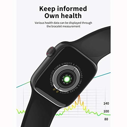 TXOR VERVE T500 Smart Watch with Bluetooth Calling 44mm Color Touch Screen for ANDROID and IOS Black Strap and Wireless Charger
