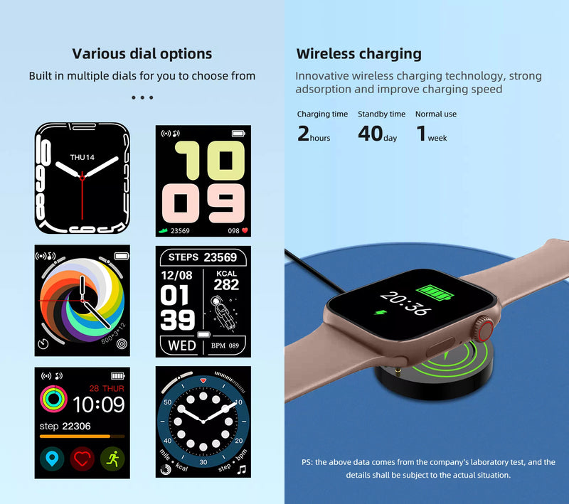 TXOR WAVE PRO, i7 MAX Smart Watch with Bluetooth Calling, Heart Rate Sensor & 1.8" Screen
