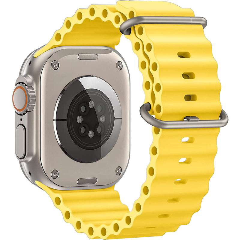 TXOR LUCID OCEAN Band Strap for Smart Watches 42/44/45/46/49 mm with Metal Hook, Yellow Color